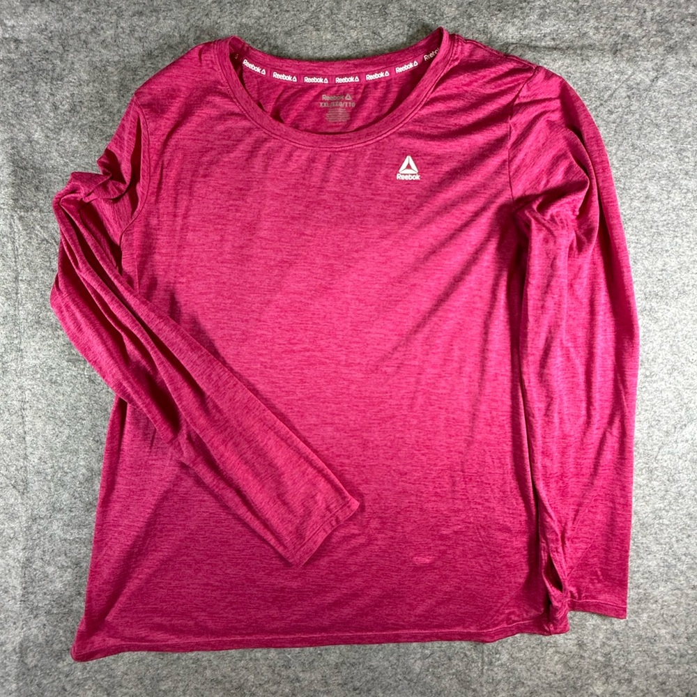 Reebok Womens XXL Long Sleeve Athletic Top Shirt Workout Gym‎ Pink